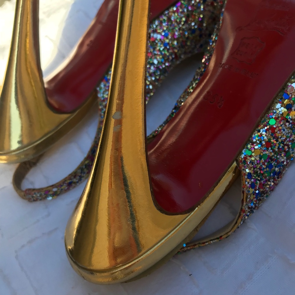 Christian Louboutin Size 35.5 Confetti Heels - Picture 5 of 7